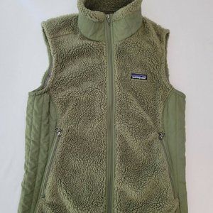 Patagonia Womens Green Classic Retro X Zip Synchilla Fleece Vest Small